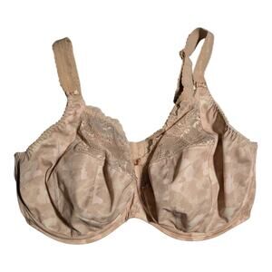 Elomi Morgan Toasted Almond Beige Leopard Print Full Figure Banded Bra Sz 36J